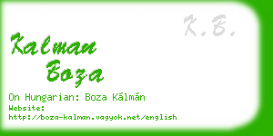 kalman boza business card